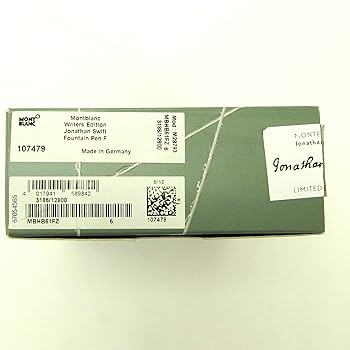 モンブラン作家シリーズ万年筆　ジョナサン・スウィフト（細字） Amazon | 【中古品】モンブラン 作家シリーズ ジョナサン